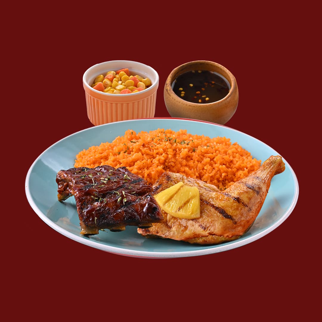 Peri Holiday Glazed Chicken & Ribs Plate